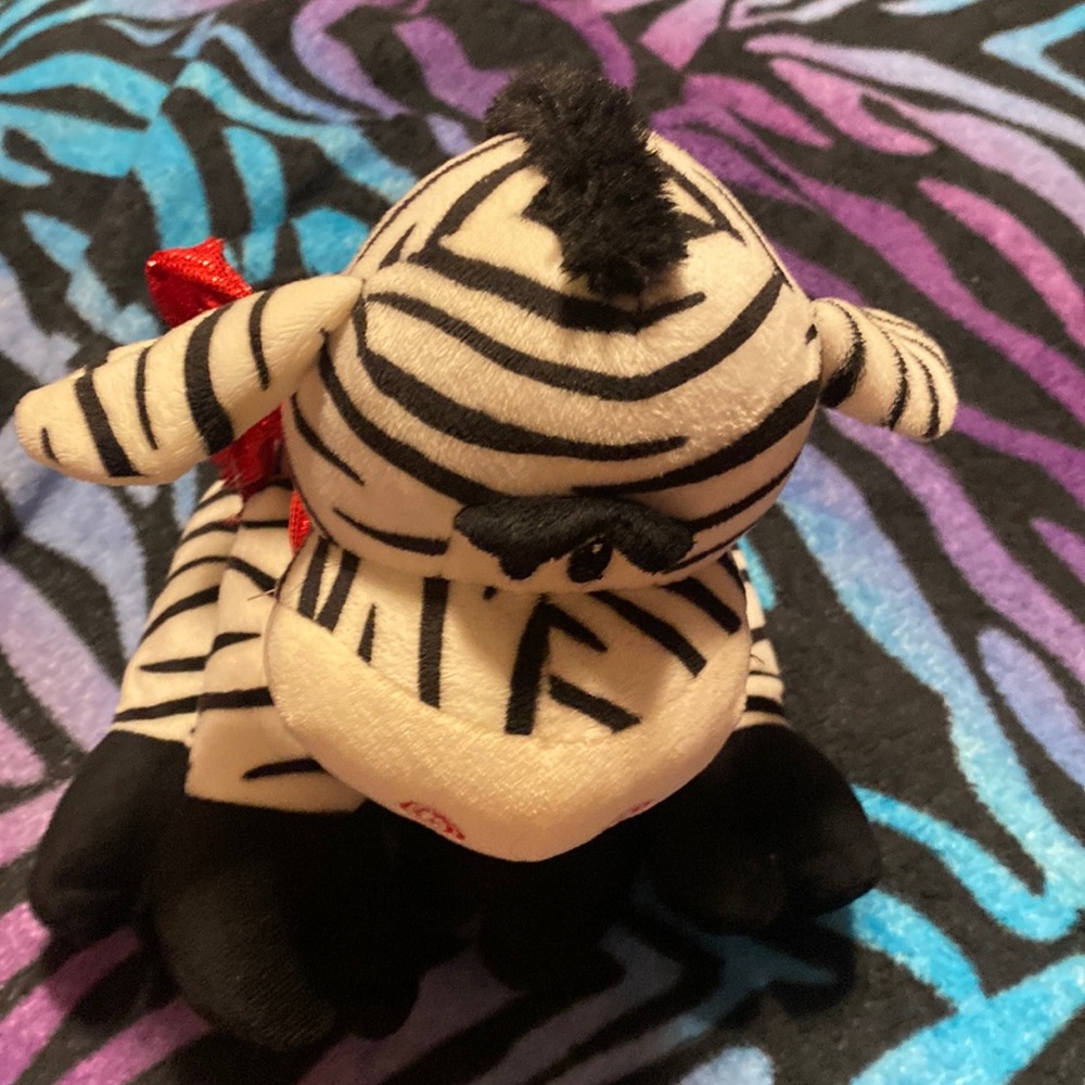 Cute zebra plush